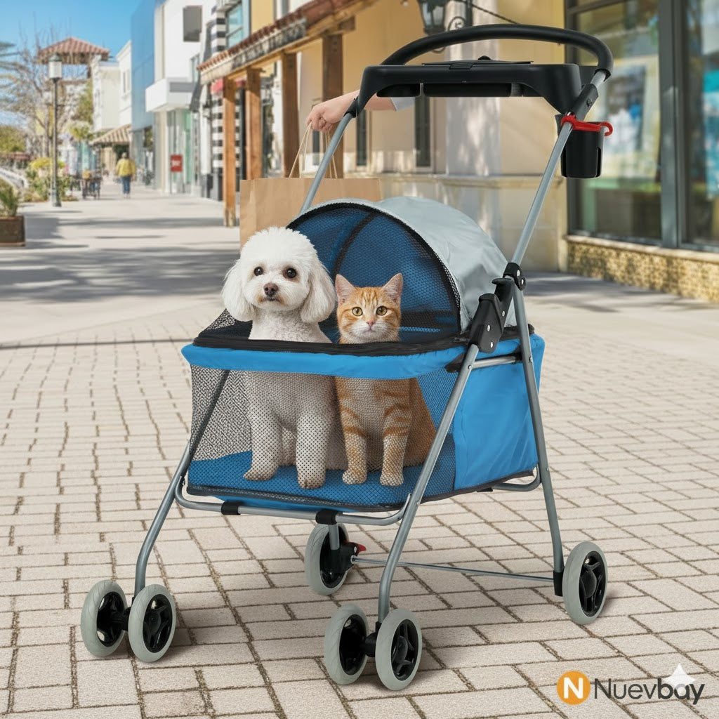 Coche Para Mascotas 4 Ruedas Plegable I