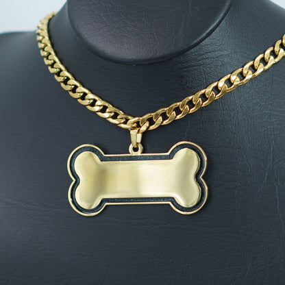 CADENA Y PLACA PARA PERRO