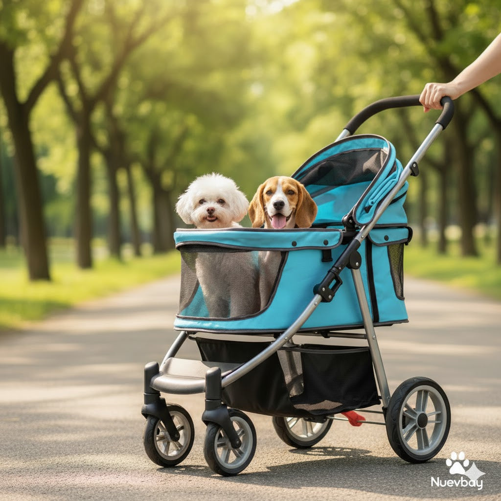 Coche Para Mascotas 4 Ruedas Plegable I